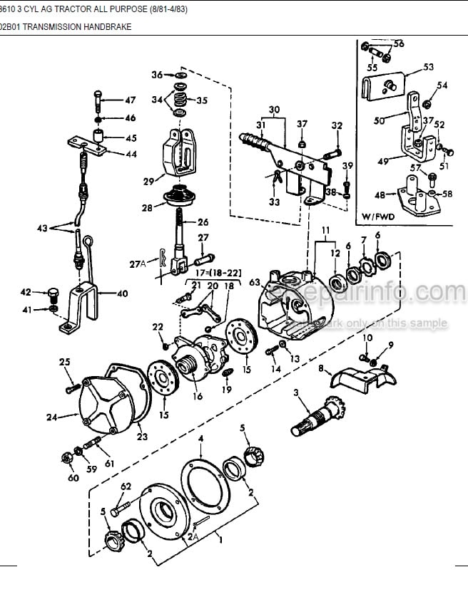 Photo 13 - Ford 3610 Illustrated Parts List Manual 3 Cylinder Ag Tractor