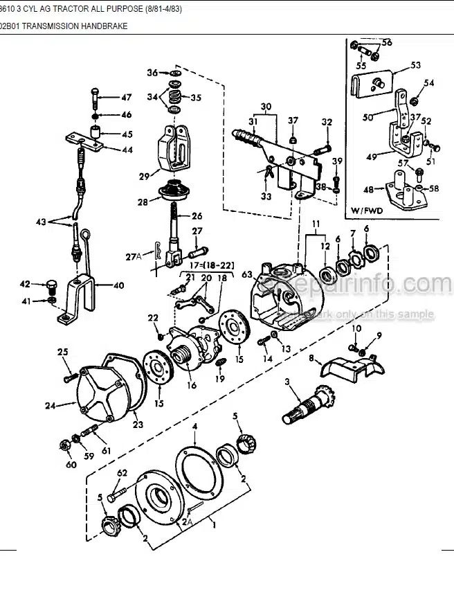 Photo 12 - Ford 3610 Illustrated Parts List Manual 3 Cylinder Ag Tractor