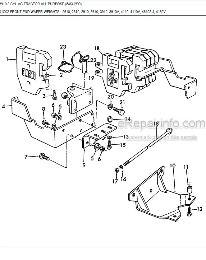 Photo 1 - Ford 3910 Parts Manual Illustrated Tractor