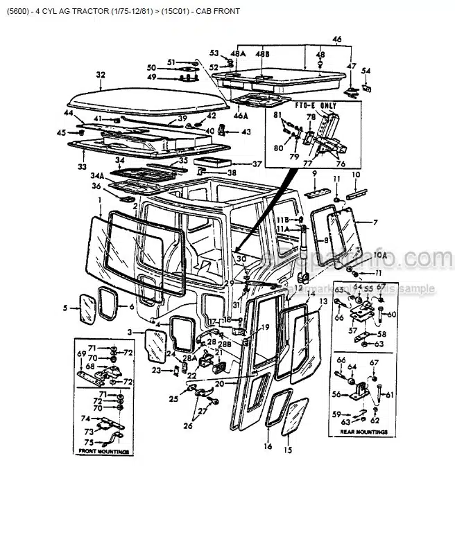 Photo 7 - Ford 4610 Illustrated Parts List Manual 3 Cylinder Ag Tractor