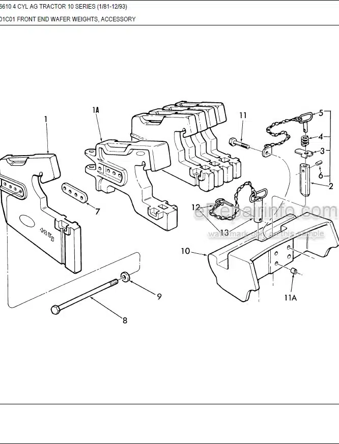 Photo 3 - Ford 6610 Illustrated Parts List Manual 4 Cylinder Ag Tractor