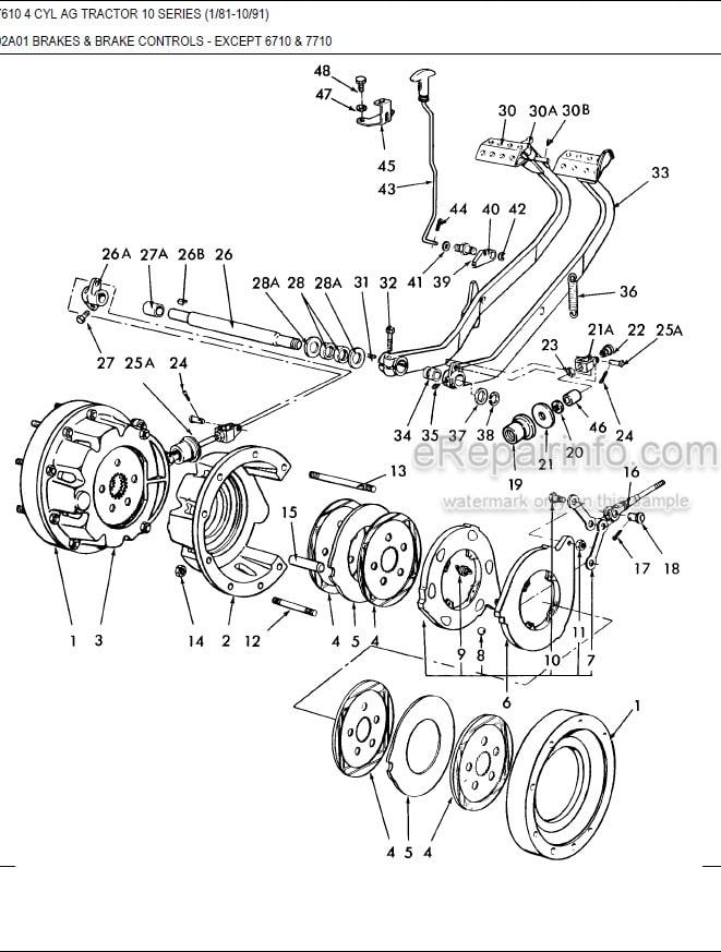 Photo 13 - Ford 7610 Parts Manual Illustrated Tractor