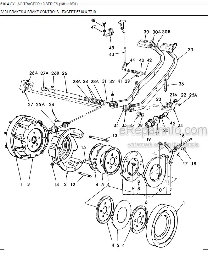 Photo 10 - Ford 7610 Parts Manual Illustrated Tractor