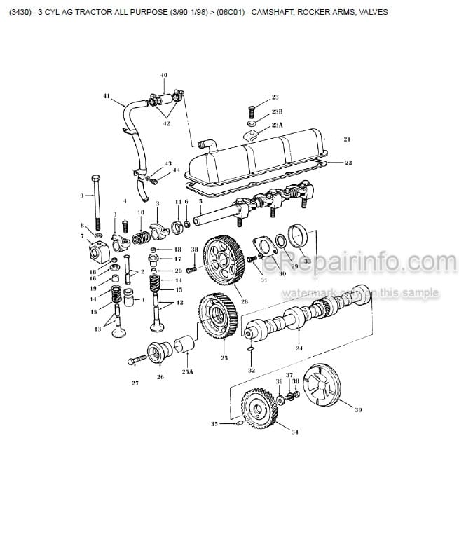Photo 4 - Ford New Holland 3430 Parts Manual Illustrated Tractor