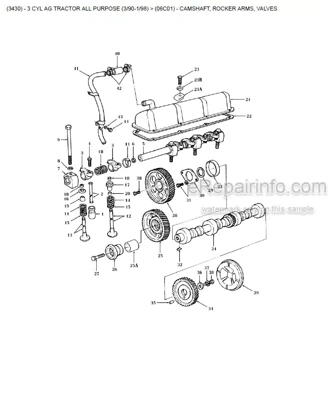 Photo 4 - Ford New Holland 3430 Parts Manual Illustrated Tractor