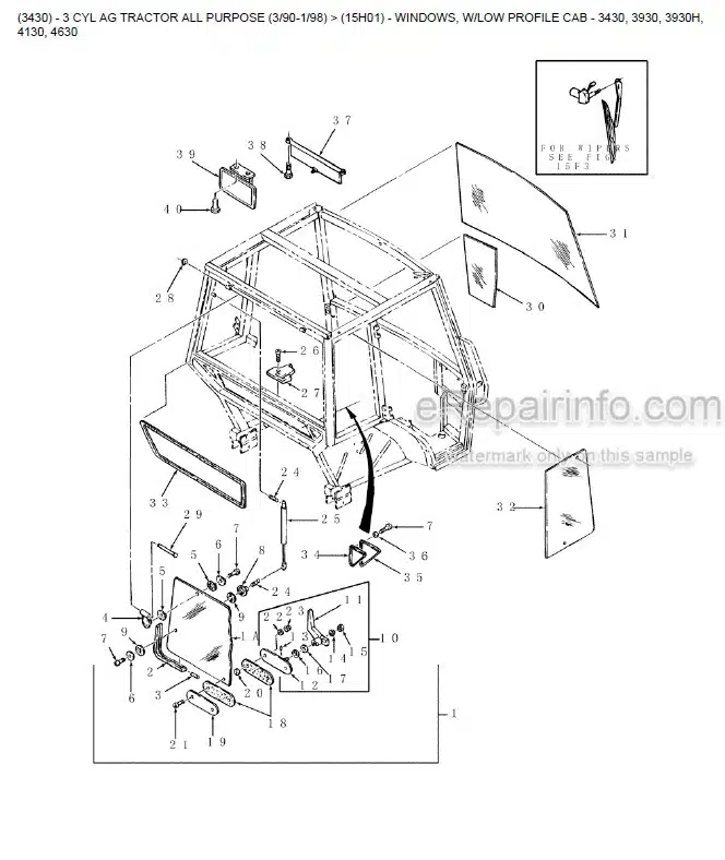 Photo 9 - Ford New Holland 3430 Parts Manual Illustrated Tractor