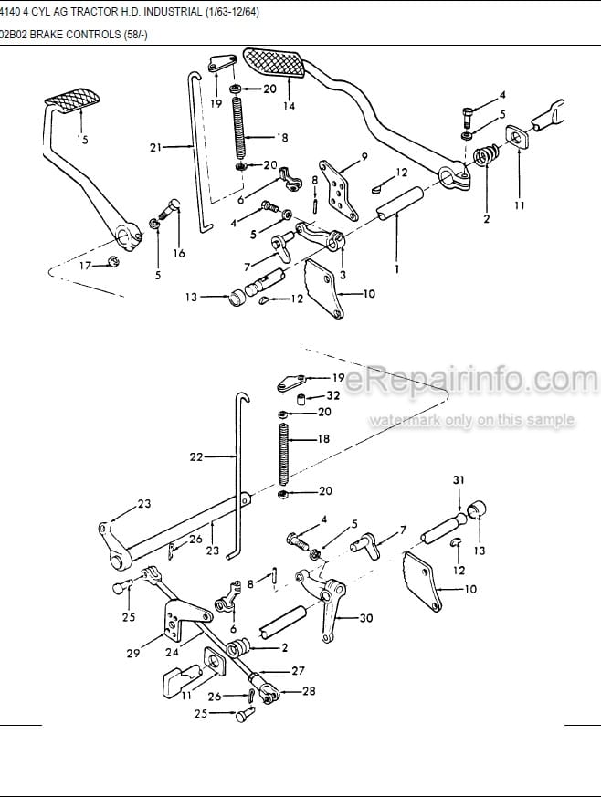 Photo 5 - Ford New Holland 4140 Master Illustrated Parts List Manual 4 Cylinder Industrial Tractor