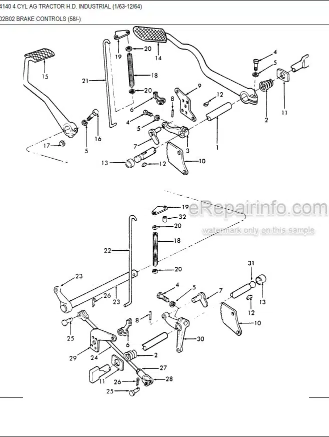 Photo 5 - Ford New Holland 4140 Master Illustrated Parts List Manual 4 Cylinder Industrial Tractor