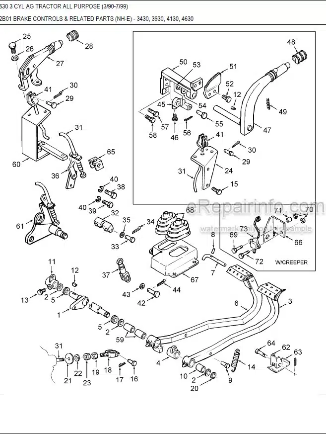 Photo 4 - Ford New Holland 4630 Illustrated Parts List Manual 3 Cylinder Ag Tractor