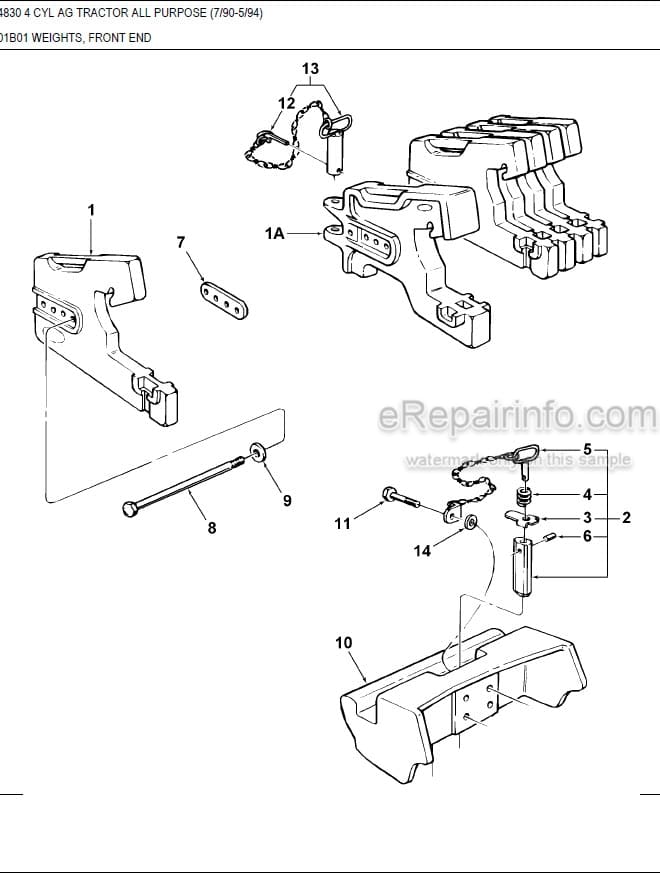 Photo 3 - Ford New Holland 4830 Illustrated Parts List Manual 4 Cylinder Ag Tractor