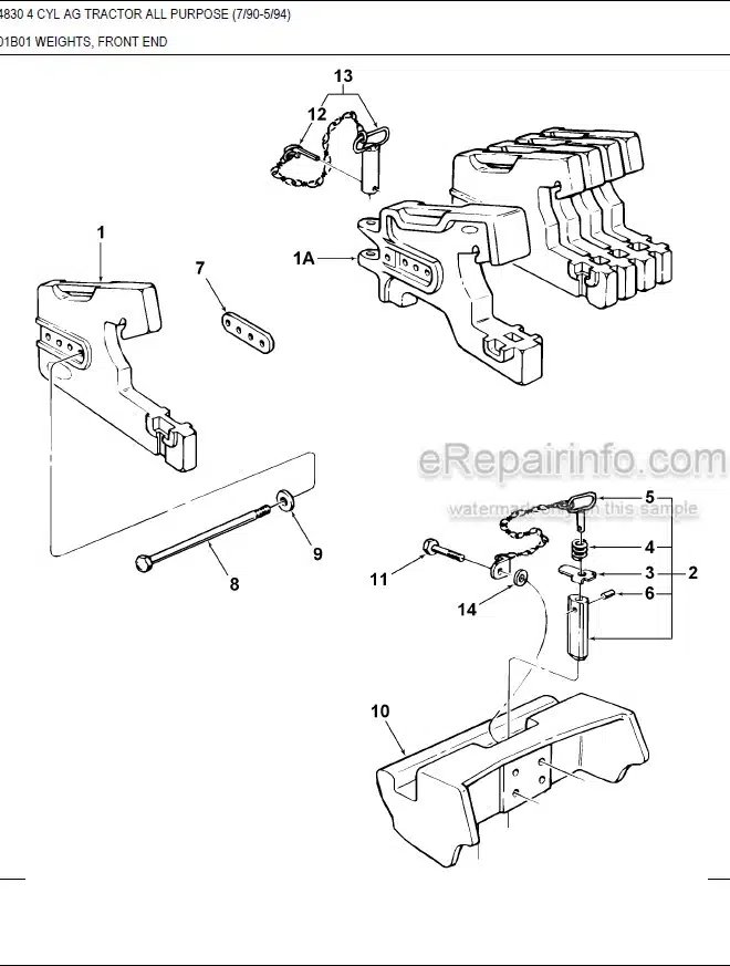 Photo 3 - Ford New Holland 4830 Illustrated Parts List Manual 4 Cylinder Ag Tractor