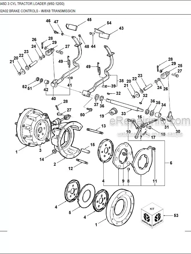 Photo 1 - Ford New Holland 545D Parts Manual Illustrated Tractor Loader