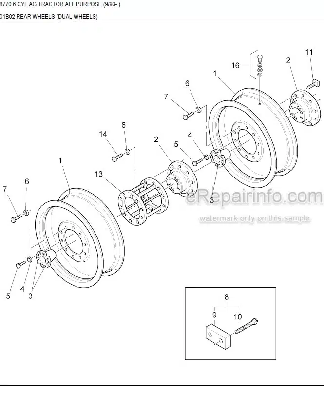 Photo 7 - Ford New Holland 8770 Master Illustrated Parts List Manual Book 6 Cylinder Ag Tractor