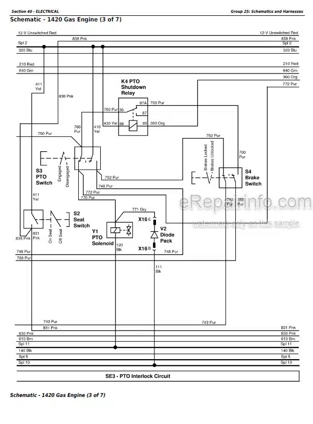 Photo 5 - John Deere 1420 1435 1445 1545 1565 Series II Technical Manual Front Mower TM2147