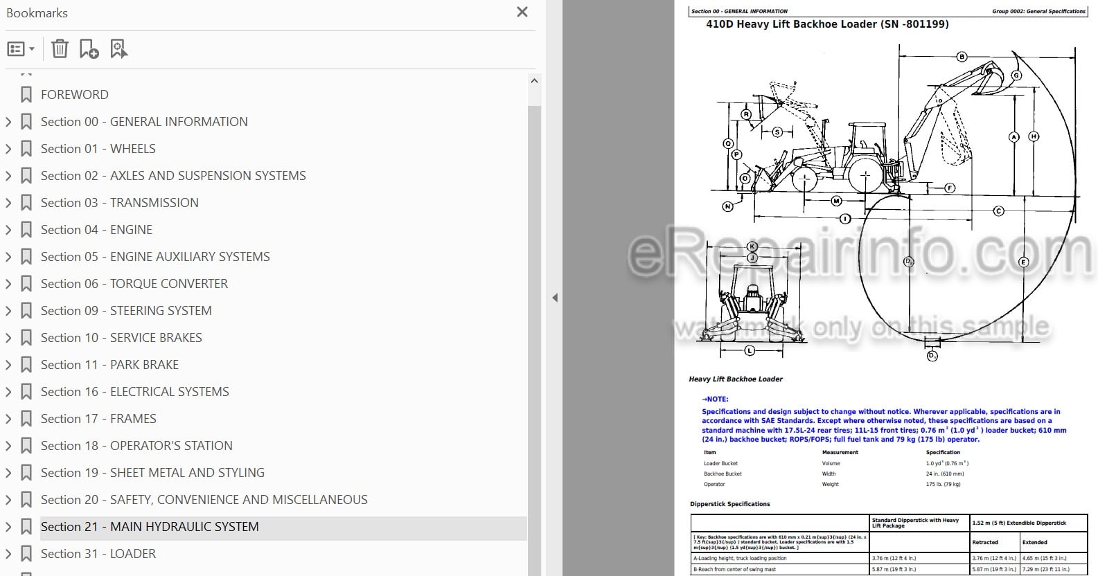 Photo 3 - John Deere 410D 510D Repair Technical Manual Backhoe Loader TM1513