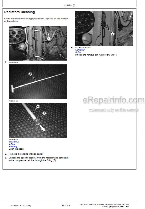 Photo 2 - John Deere 5075GV 5090GV 5075GN 5090GN 5100GN 5075GL Repair Manual Tractor TM409219
