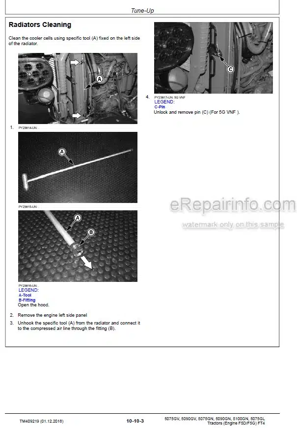 Photo 7 - John Deere 5080G 5090G 5090GH 5075GL 5085GL 5075GF 5085GF 5100GF 5075GN 5085GN 5100GN 5075GV 5085GV Technical Repair Manual Tractor TM406419