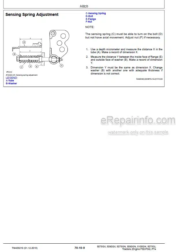 Photo 5 - John Deere 5075GV 5090GV 5075GN 5090GN 5100GN 5075GL Repair Manual Tractor TM409219