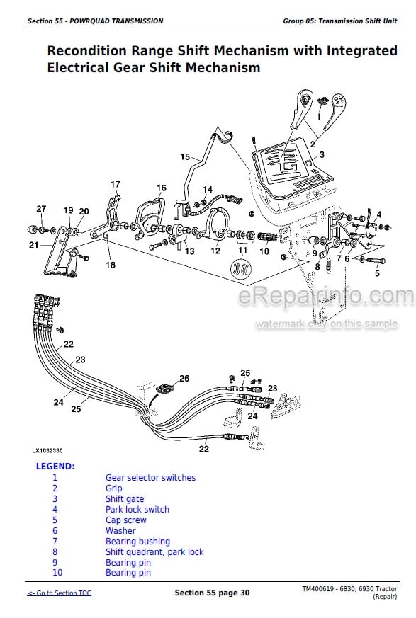 Photo 6 - John Deere 6830 6930 Repair Service Manual Tractor TM400619