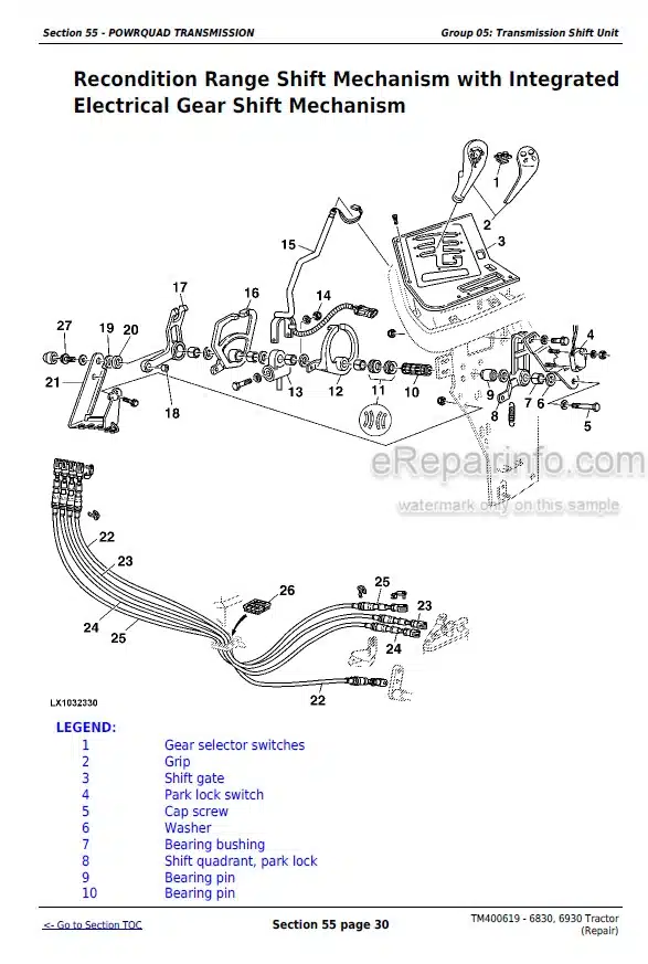 Photo 6 - John Deere 6830 6930 Repair Service Manual Tractor TM400619