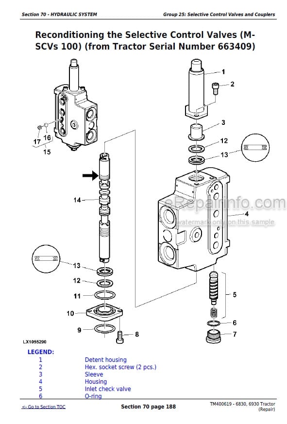 Photo 5 - John Deere 6830 6930 Repair Service Manual Tractor TM400619