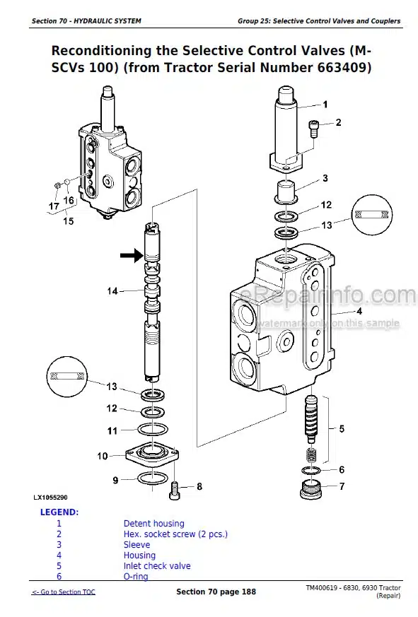 Photo 5 - John Deere 6830 6930 Repair Service Manual Tractor TM400619