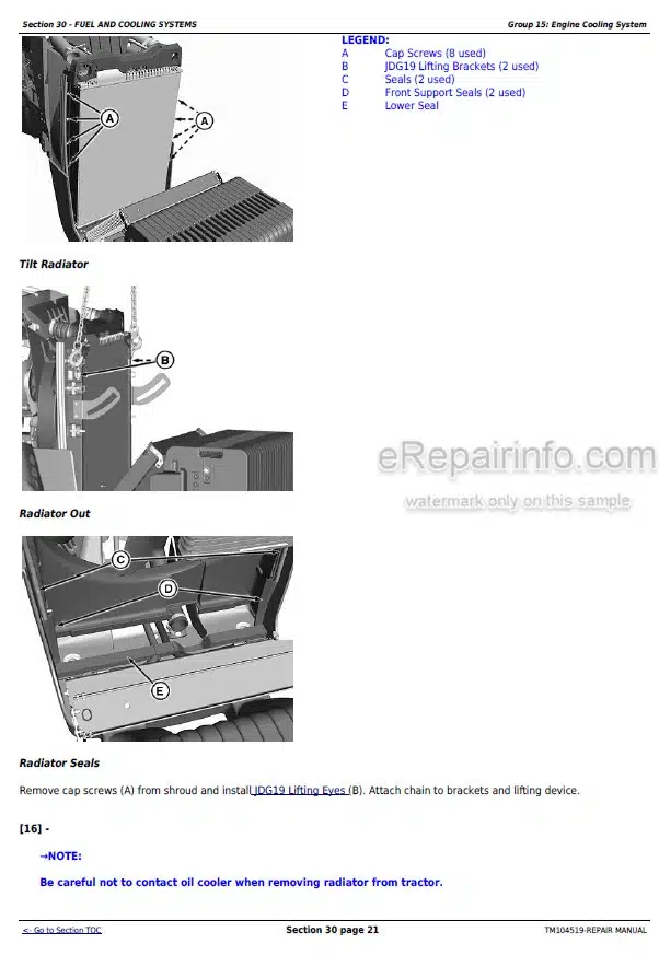 Photo 1 - John Deere 8295RT 8320RT 8345RT Repair Manual Tractor TM104519