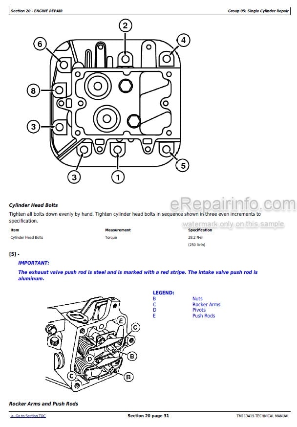Photo 6 - John Deere X115R X135R X155R 92H 107H Technical Manual Riding Lawn Tractor TM13419