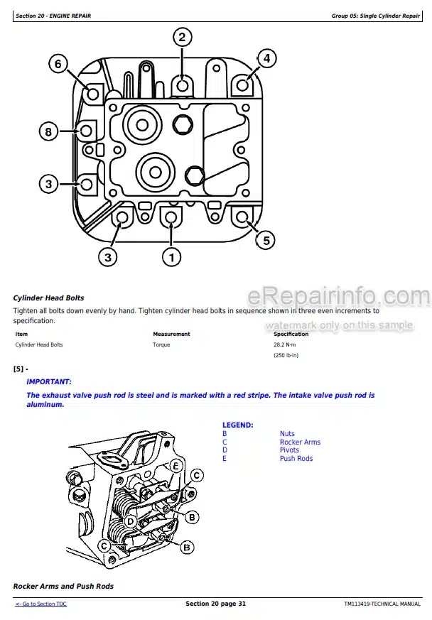 Photo 6 - John Deere X115R X135R X155R 92H 107H Technical Manual Riding Lawn Tractor TM13419