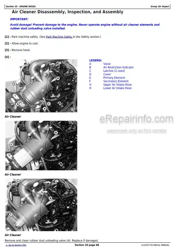 Photo 2 - John Deere X740 X744 X748 X749 Diagnostic And Repair Manual Select Series Tractor TM2350