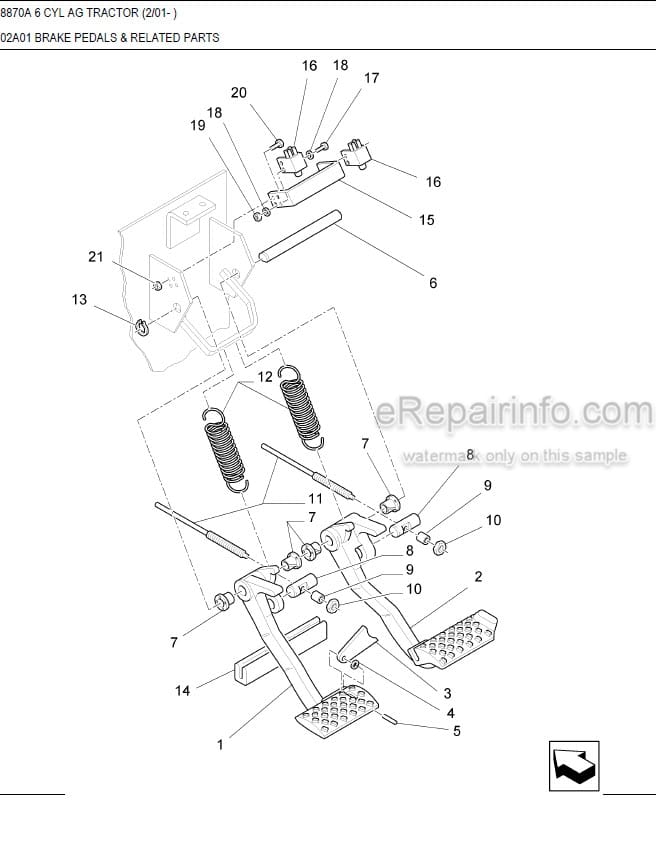 Photo 1 - New Holland 8870A Master Illustrated Parts List Manual Book 6 Cylinder Ag Tractor
