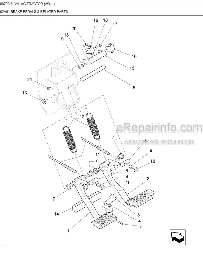 Photo 5 - New Holland 8870A Master Illustrated Parts List Manual Book 6 Cylinder Ag Tractor