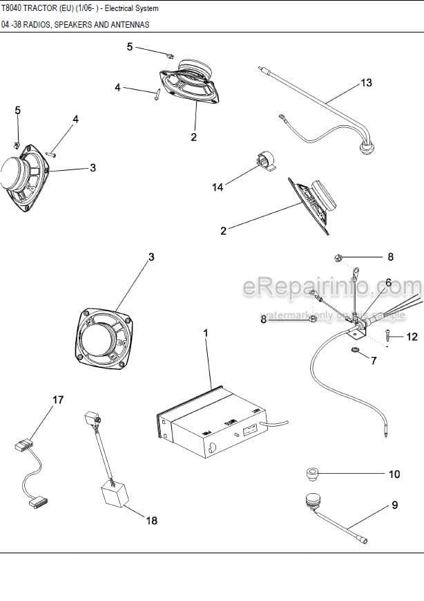 Photo 5 - New Holland T8010 T8020 T8030 T8040 T8050 Series Illustrated Master Parts List Manual Tractor