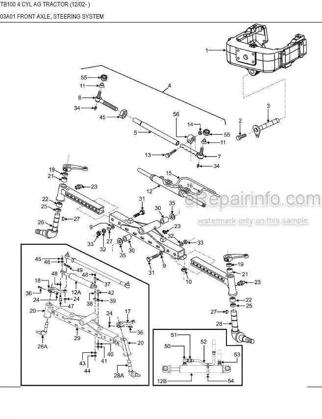 Photo 6 - New Holland TB110 Master Illustrated Parts List Manual Book 4 Cylinder Ag Tractor