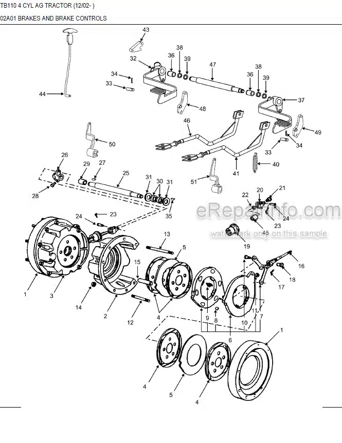 Photo 10 - New Holland TB110 Master Illustrated Parts List Manual Book 4 Cylinder Ag Tractor