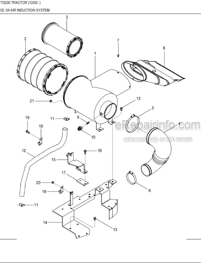 Photo 11 - New Holland TG230 Master Illustrated Parts List Manual Book Tractor