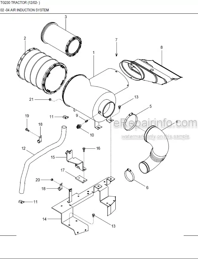 Photo 7 - New Holland TG210 Master Illustrated Parts List Manual Book Tractor