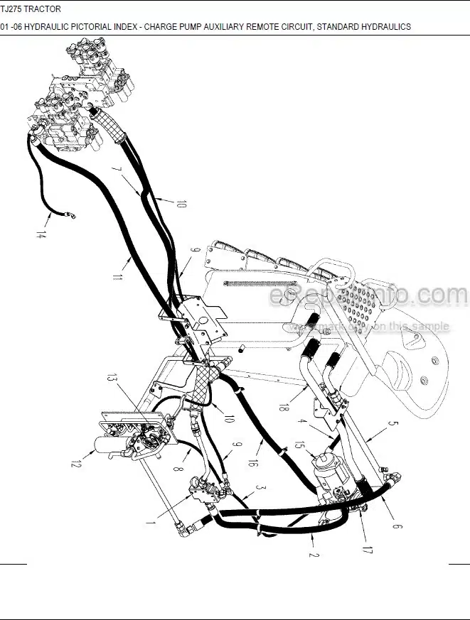 Photo 8 - New Holland TJ275 Master Illustrated Parts List Manual Book Tractor