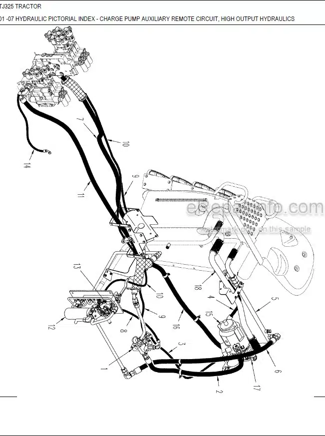 Photo 7 - New Holland TJ275 Master Illustrated Parts List Manual Book Tractor