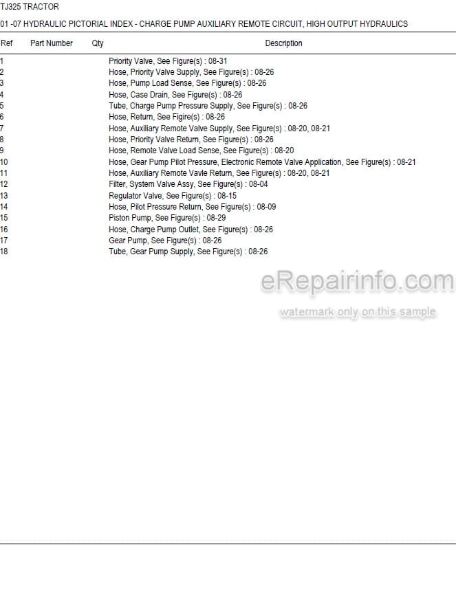 Photo 5 - New Holland TJ325 Master Illustrated Parts List Manual Book Tractor