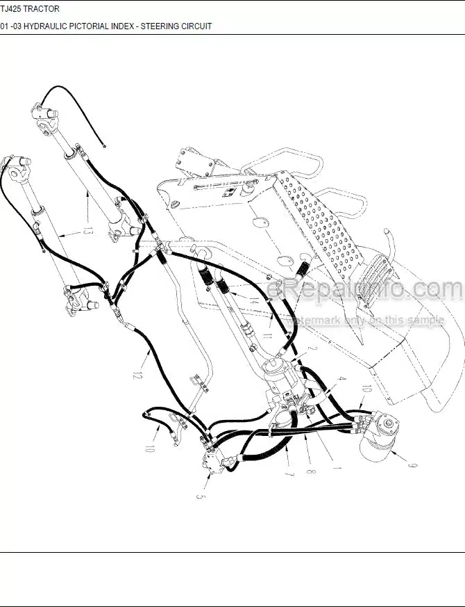 Photo 1 - New Holland TJ425 Master Illustrated Parts List Manual Book Tractor