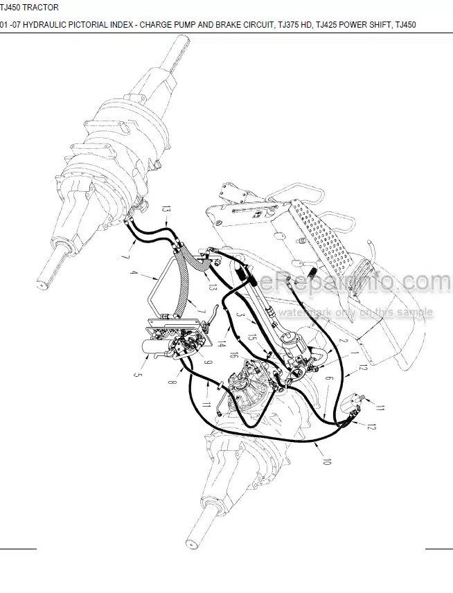 Photo 1 - New Holland TJ450 Master Illustrated Parts List Manual Book Tractor