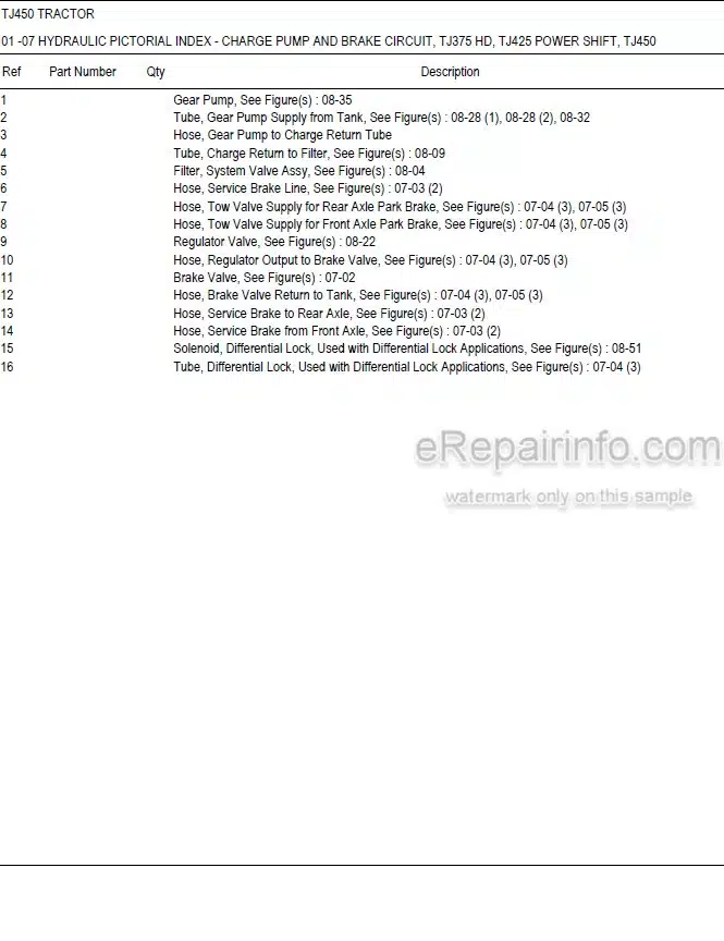 Photo 5 - New Holland TJ450 Master Illustrated Parts List Manual Book Tractor
