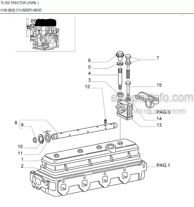 Photo 5 - New Holland TL100 Parts Manual Illustrated Tractor