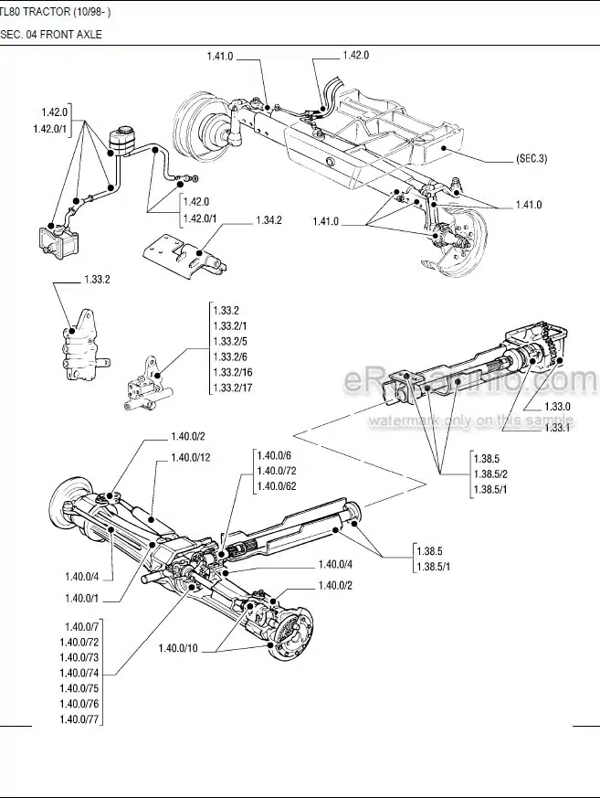 Photo 3 - New Holland TL80 Parts Manual Illustrated Tractor