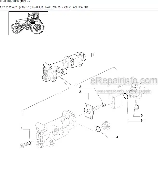 Photo 6 - New Holland TM115 Master Illustrated Parts List Manual Book Tractor