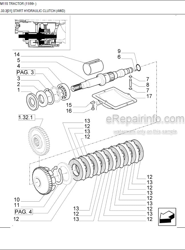 Photo 7 - New Holland TL90 Parts Manual Illustrated Tractor