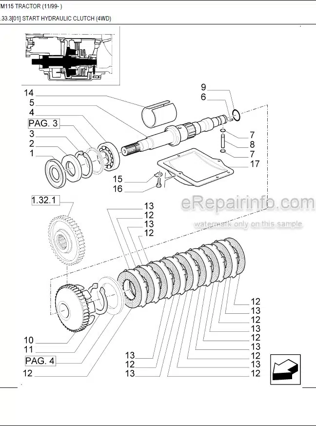 Photo 10 - New Holland TM115 Master Illustrated Parts List Manual Book Tractor