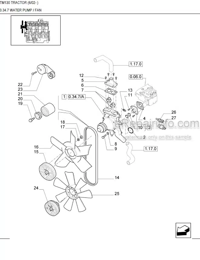 Photo 7 - New Holland TM130 Master Illustrated Parts List Manual Book Tractor