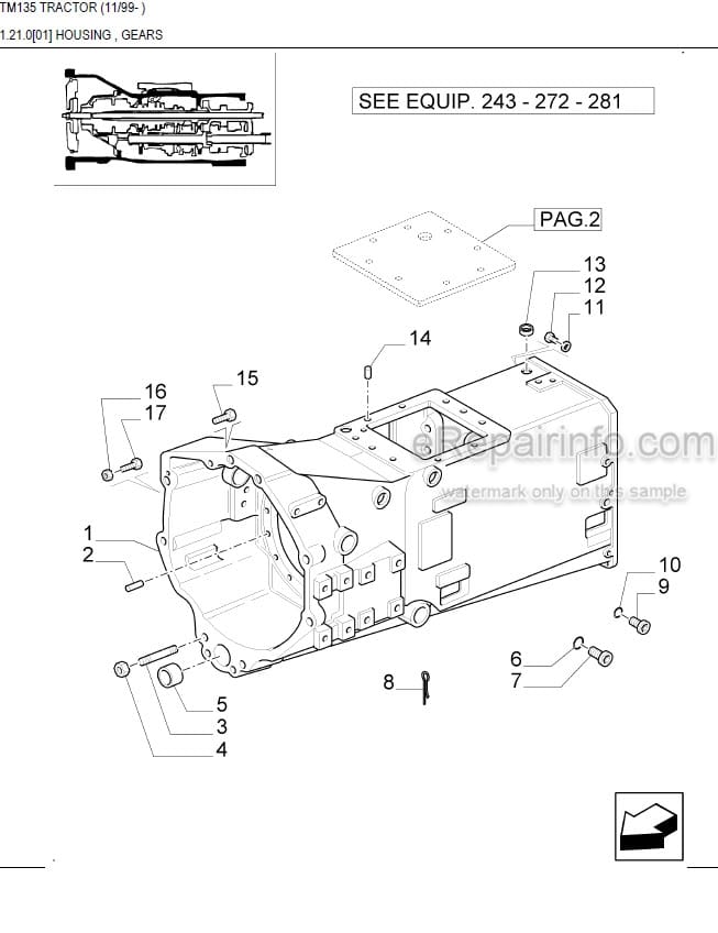 Photo 1 - New Holland TM135 Master Illustrated Parts List Manual Book Tractor